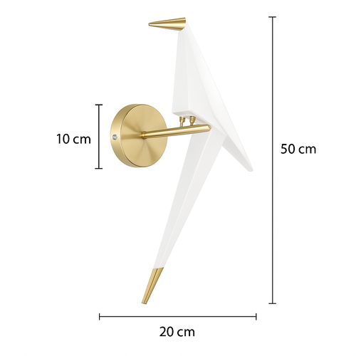 Modern bird design wall light - vue 4 sur 4