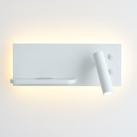 Multifunction wall light with wireless charger and shelf