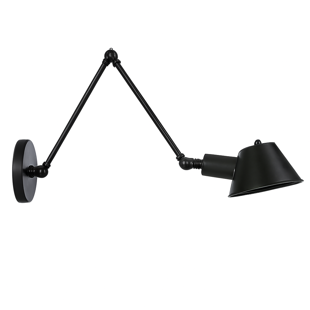 Rustic vintage black wall light