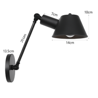 Rustic vintage black wall light