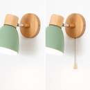 Nordic wooden wall light with switch