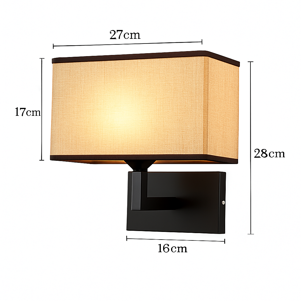 Nordic modern hotel fabric wall light creative Chinese bedroom and stair sconce