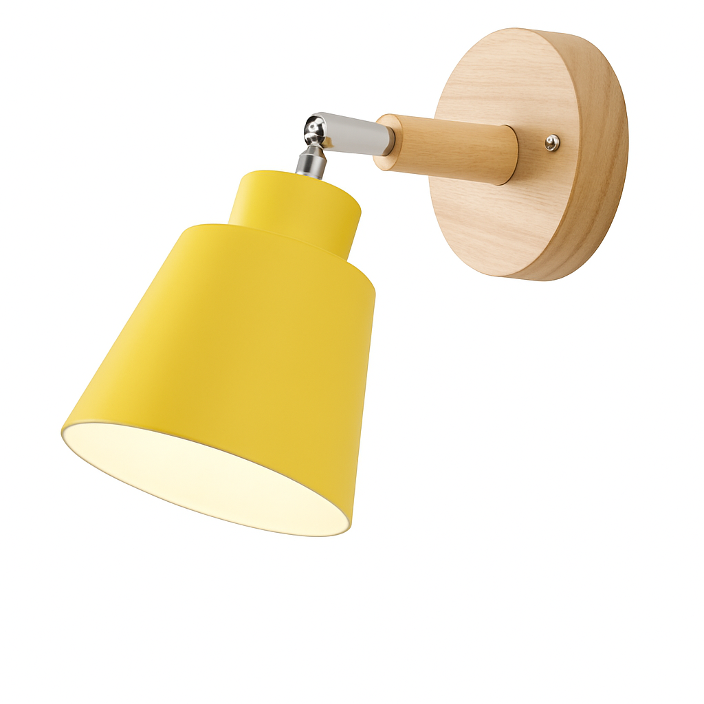 Nordic rotating wall light with switch macaron