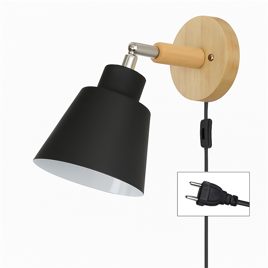 Nordic rotating wall light with switch macaron - vue 4 sur 23