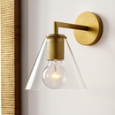 Post-modern gold glass wall light for home lighting