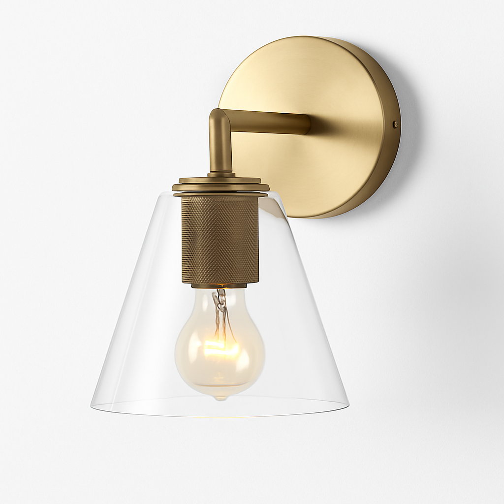 Post-modern gold glass wall light for home lighting - vue 9 sur 10