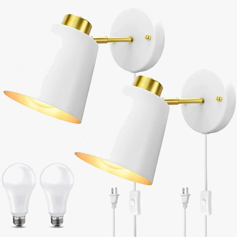 Retro swing arm wall light with switch and hanging lamp