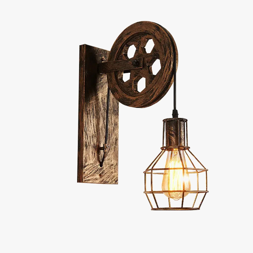 Adjustable retro industrial wall light for bar decor