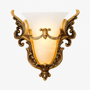 Retro LED wall light with classic arabesque