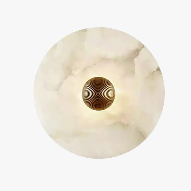Round marble wall light