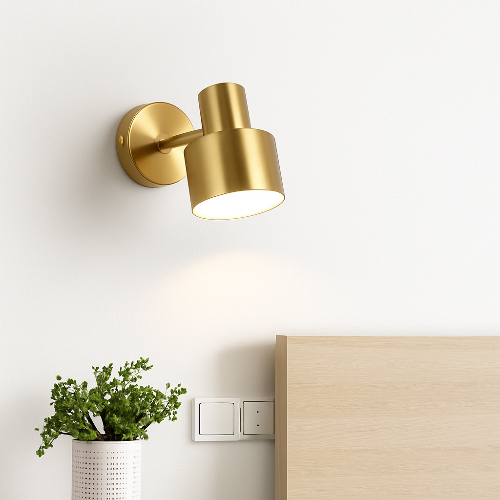 Rotating metal wall light for elegant interiors - vue 4 sur 10