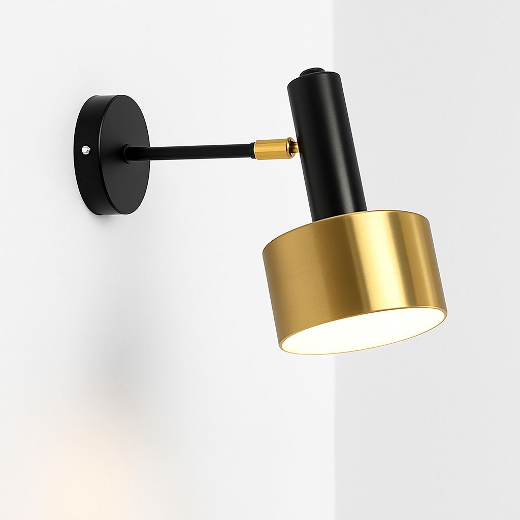 Rotating metal wall light for elegant interiors