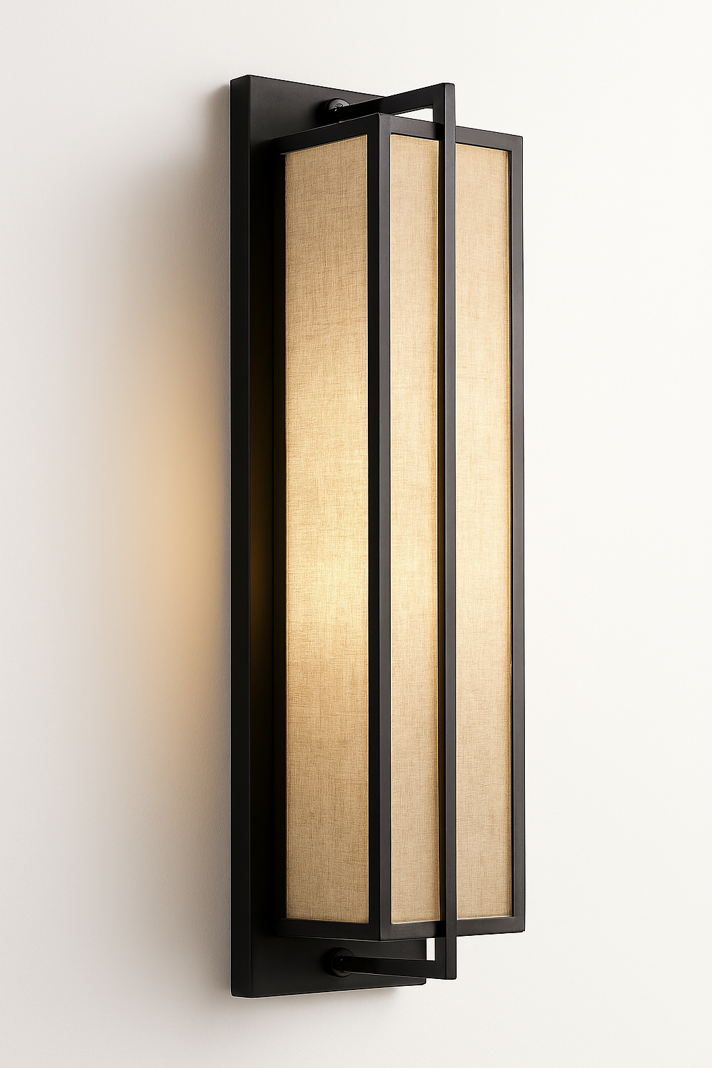 applique murale simple style chinois avec couverture en lin - vue 7 sur 8