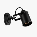Black metal adjustable wall spotlight cafe