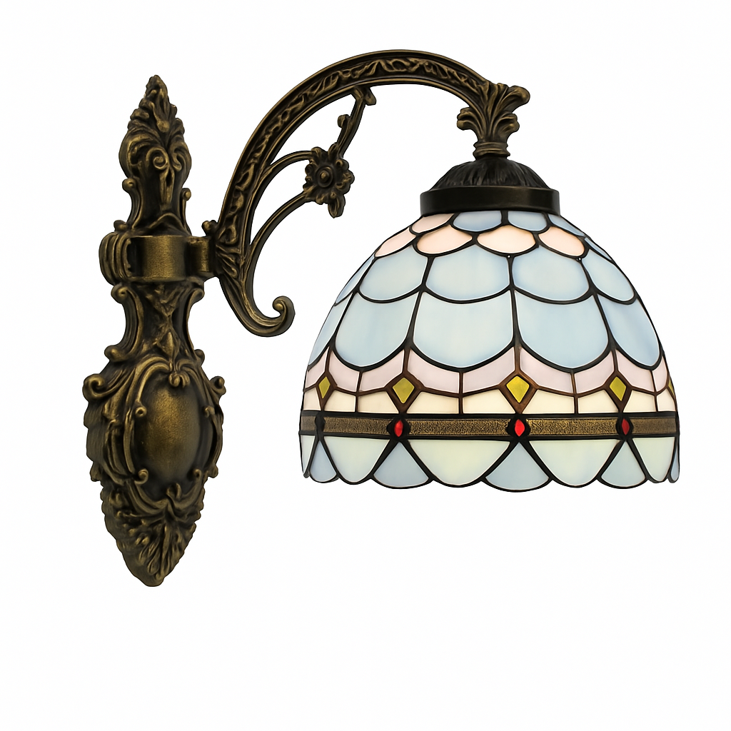 Tiffany decorative glass wall light for interiors