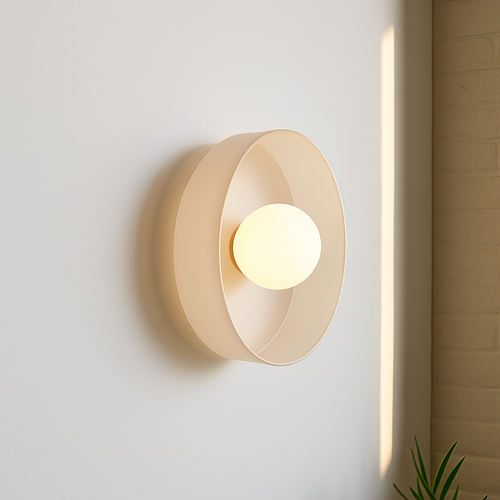 Italian glass wall light white green orange - vue 4 sur 9