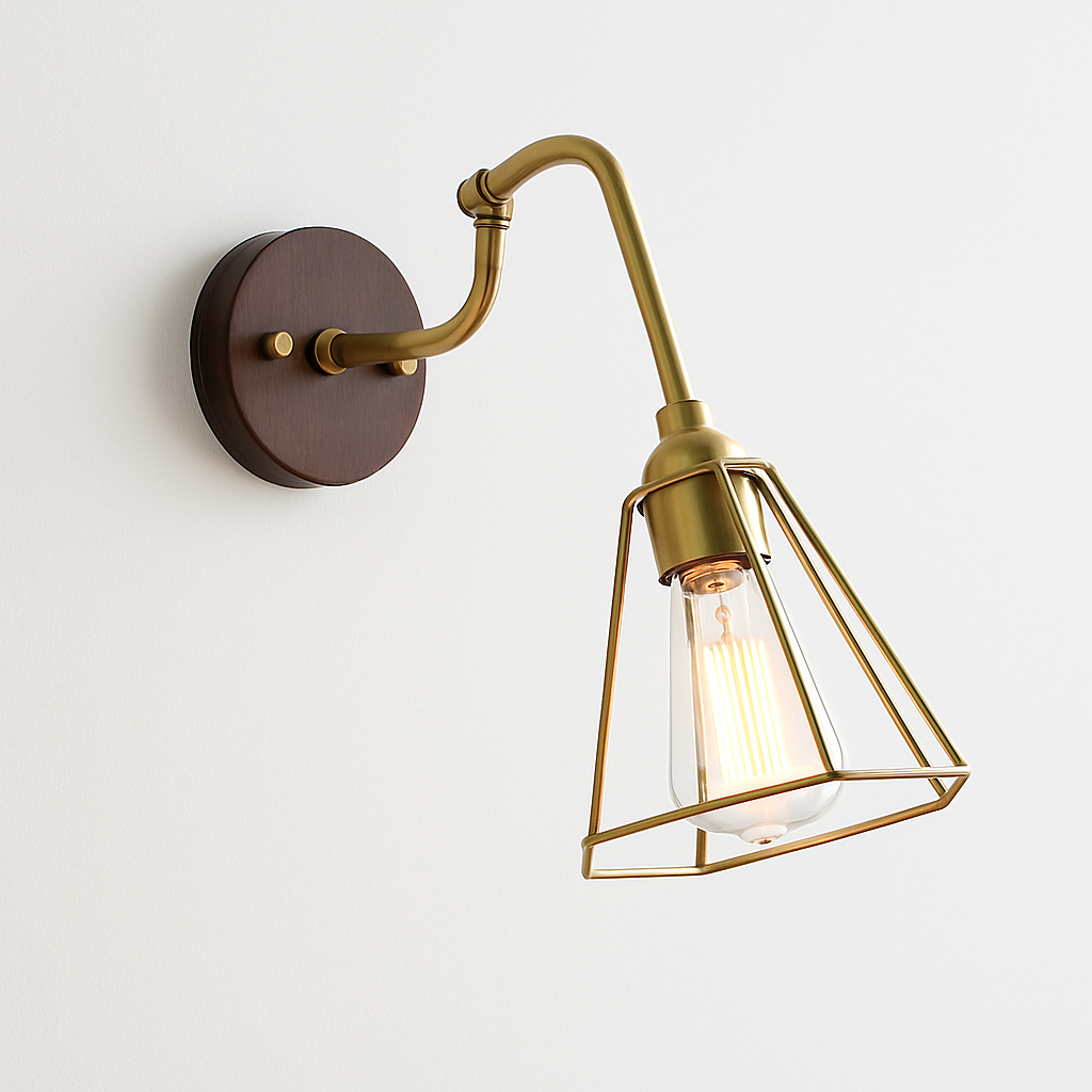 Vintage wall light with pull chain and wooden base - vue 22 sur 23