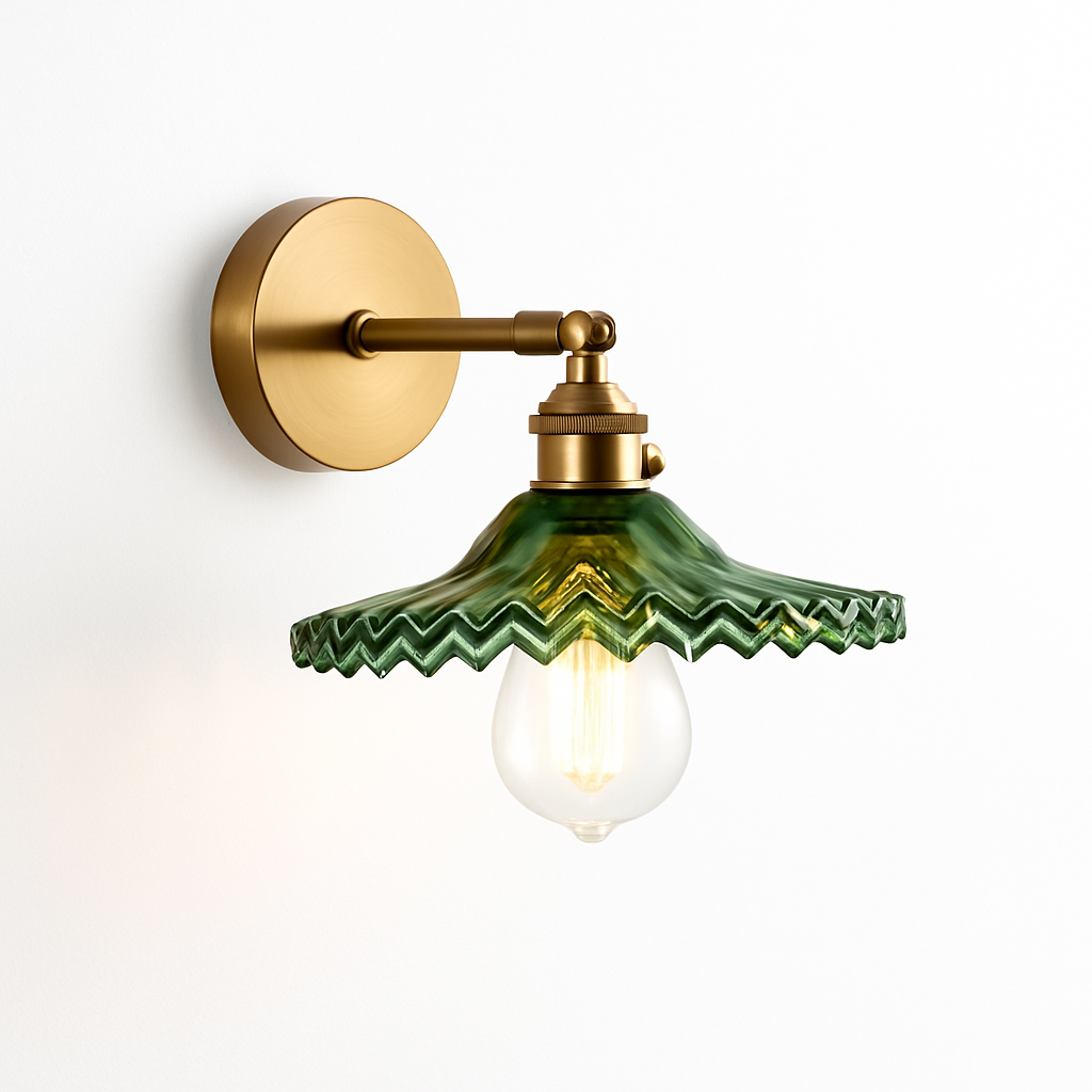 Vintage brass wall light