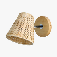 Rattan wall lights