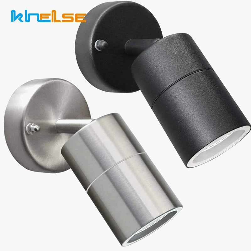 Adjustable stainless steel outdoor LED wall lights