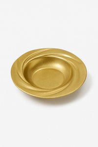Retro luxury stainless steel deep salad plate