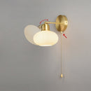 LED wall light with white lampshade Japan