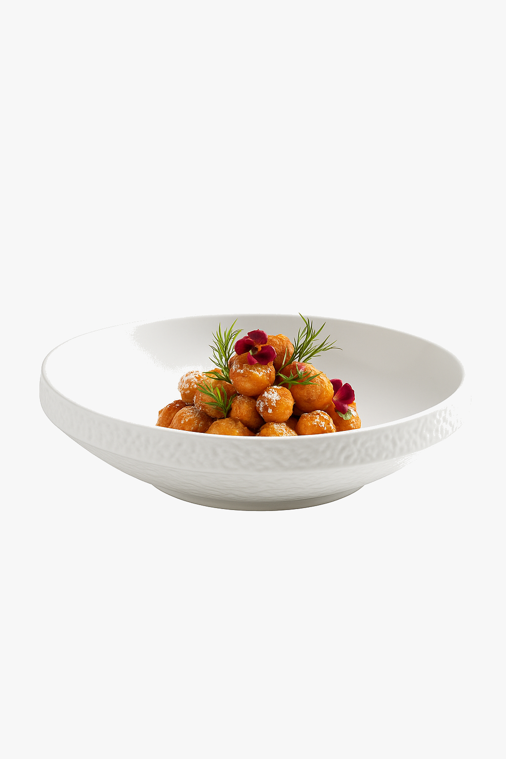 Thick rock-style ceramic table bowl