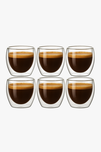 Set of 2 borosilicate double wall insulated cups