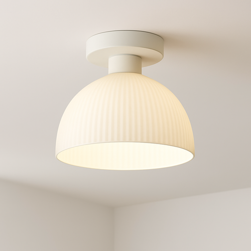 Ceramic glass LED ceiling light for corridor, hallway, entrance, balcony, nordic E27 acrylic chandelier 8825324306778 - vue 3 sur 23