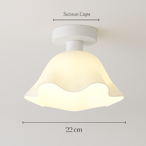 Ceramic glass LED ceiling light for corridor, hallway, entrance, balcony, nordic E27 acrylic chandelier 8825324306778