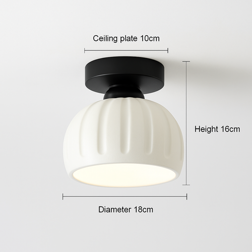 Ceramic glass LED ceiling light for corridor, hallway, entrance, balcony, nordic E27 acrylic chandelier 8825324306778 - vue 16 sur 23