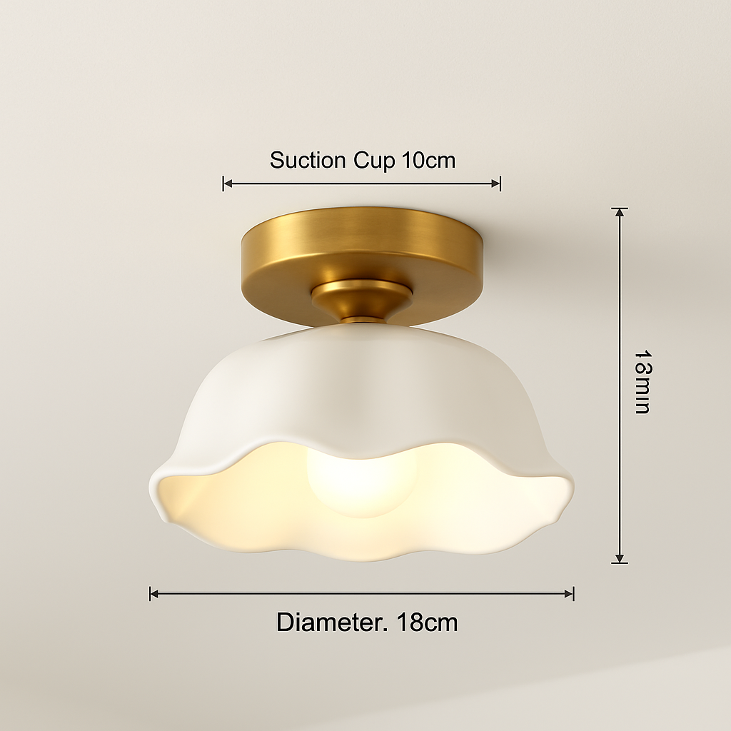 Ceramic glass LED ceiling light for corridor, hallway, entrance, balcony, nordic E27 acrylic chandelier 8825324306778 - vue 20 sur 23