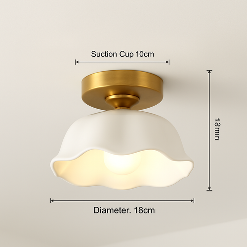 Ceramic glass LED ceiling light for corridor, hallway, entrance, balcony, nordic E27 acrylic chandelier 8825324306778 - vue 21 sur 23