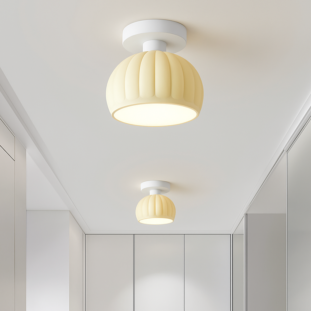 Ceramic glass LED ceiling light for corridor, hallway, entrance, balcony, nordic E27 acrylic chandelier 8825324306778 - vue 4 sur 23