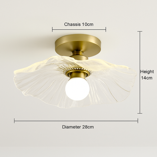 Ceramic glass LED ceiling light for corridor, hallway, entrance, balcony, nordic E27 acrylic chandelier 8825324306778 - vue 23 sur 23