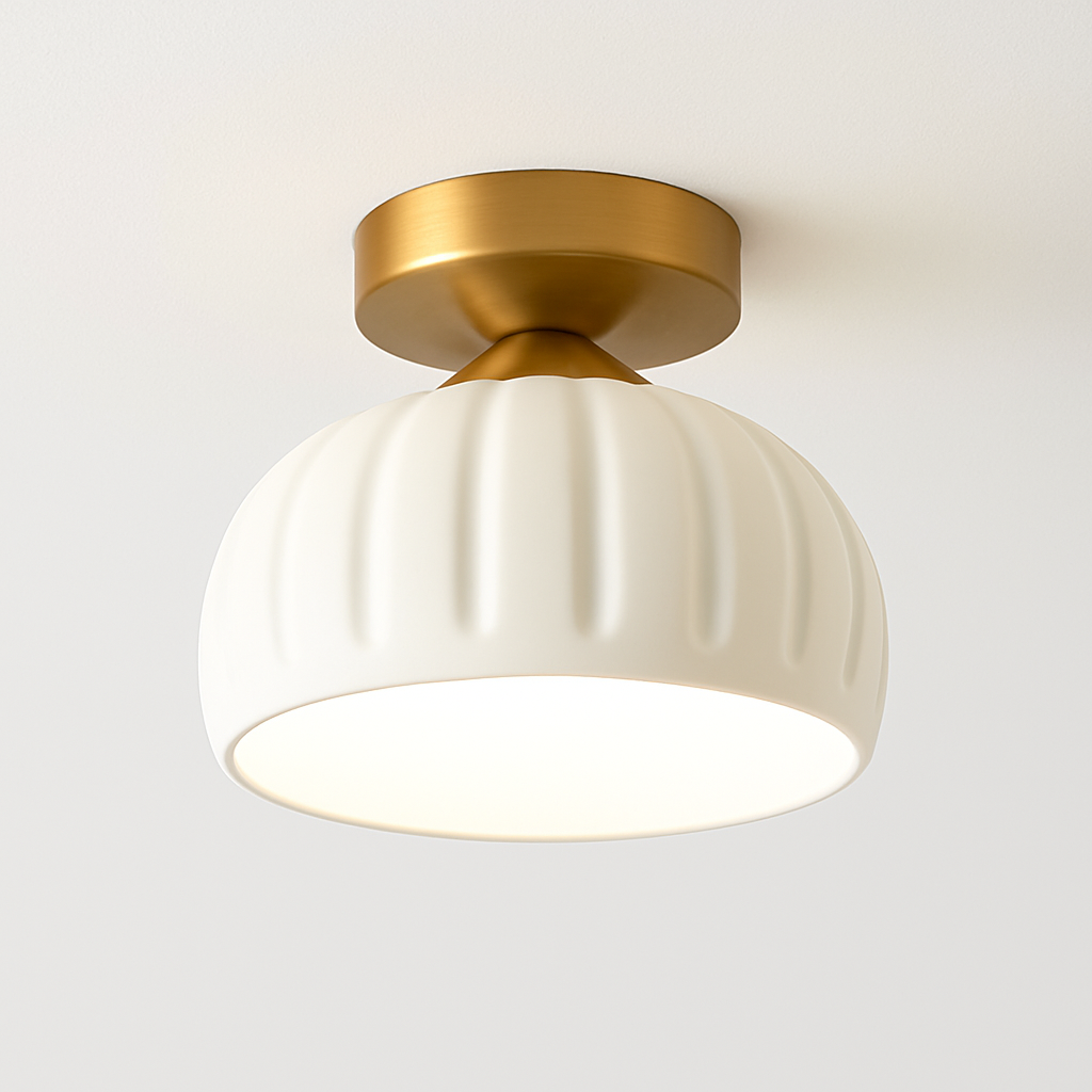 Ceramic glass LED ceiling light for corridor, hallway, entrance, balcony, nordic E27 acrylic chandelier 8825324306778