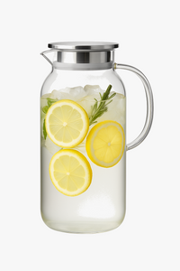 Borosilicate glass water carafe 2.5 l with stainless steel lid