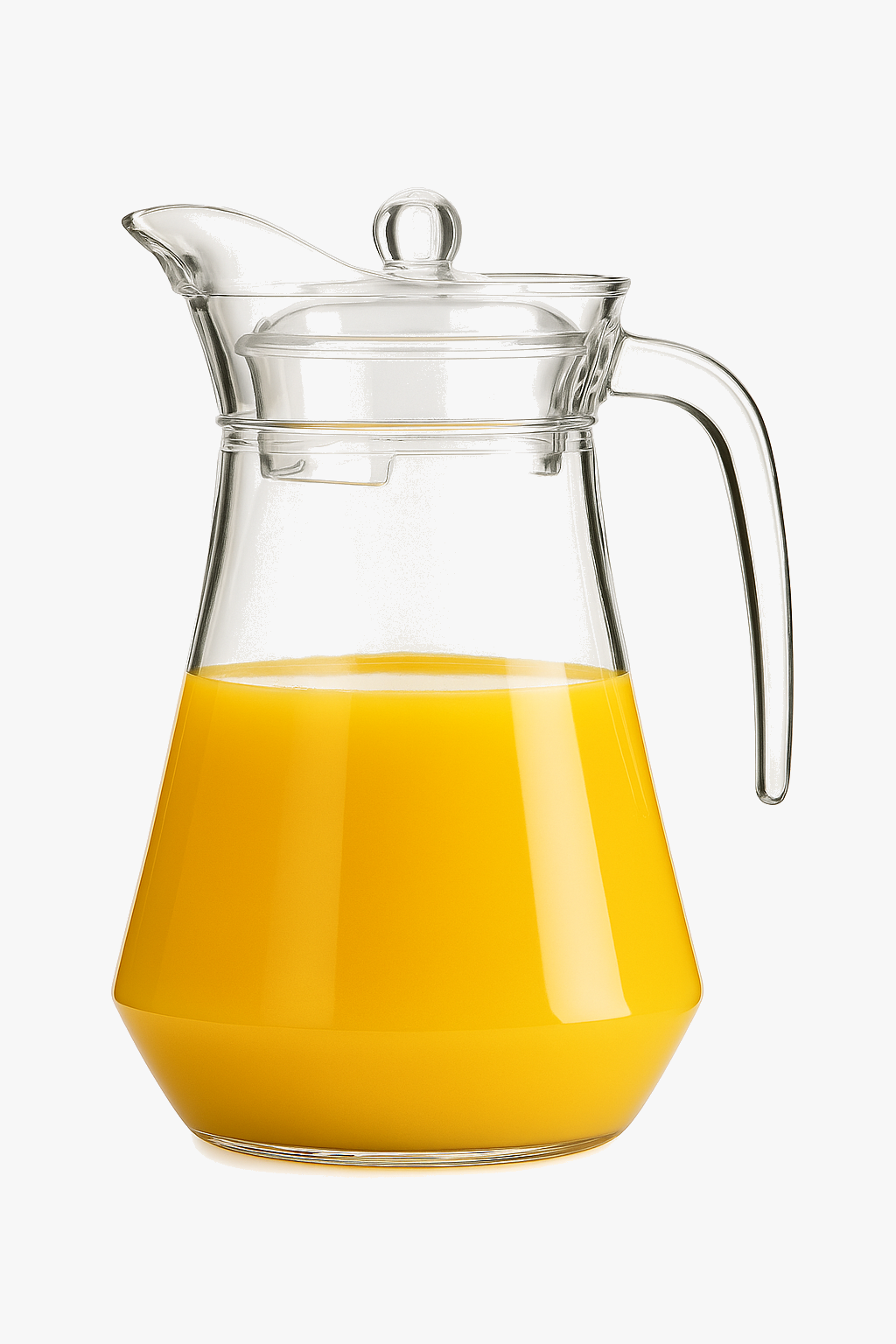 Glass carafe 1.4l with handle and lid