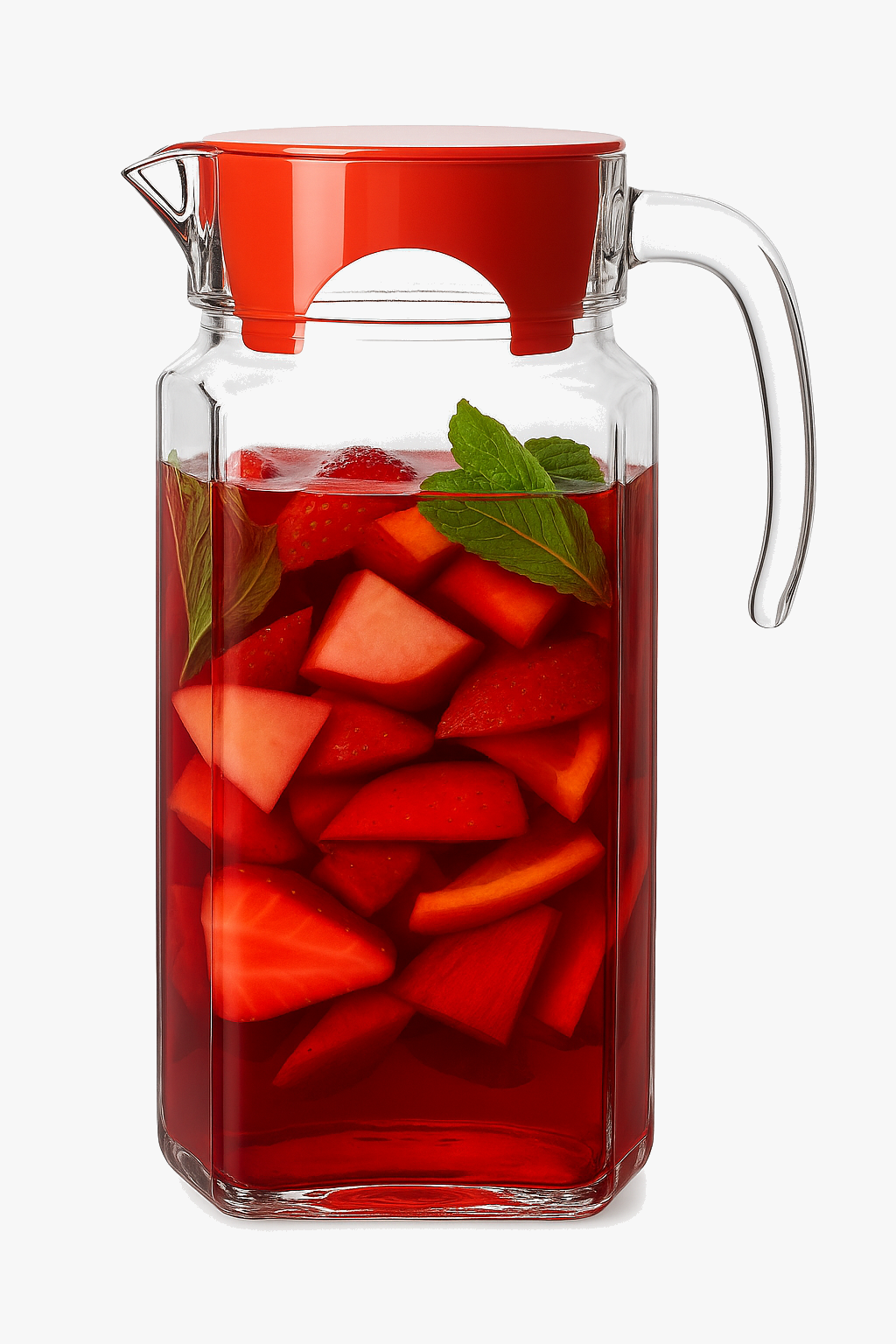Glass jug with handle 1.75l design