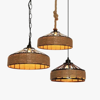 Nordic hemp rope pendant light for restaurants