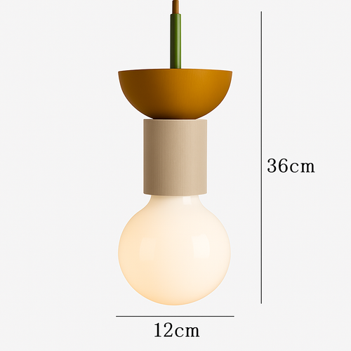 Nordic colour wood LED pendant light for kitchen, bedroom or restaurant - vue 14 sur 15