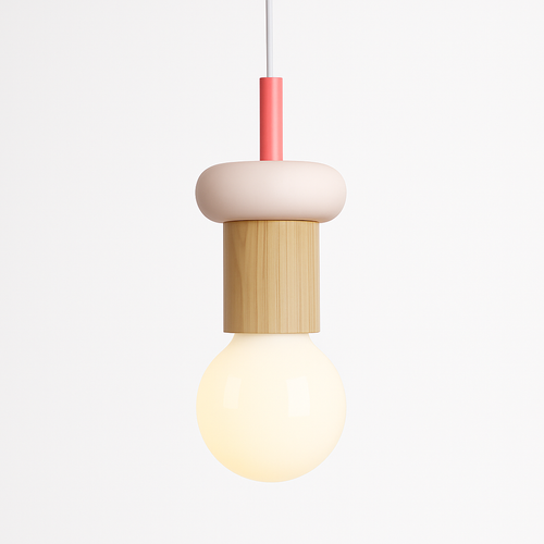 Nordic colour wood LED pendant light for kitchen, bedroom or restaurant