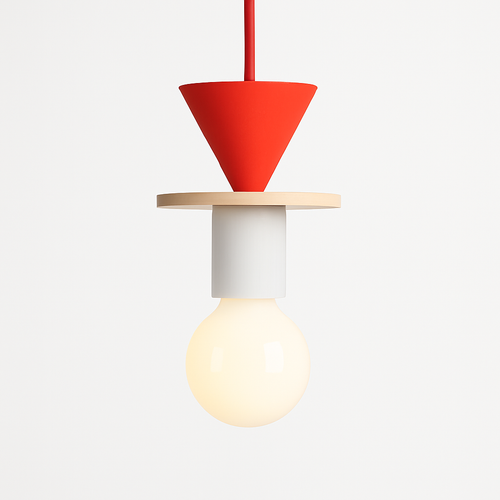 Nordic colour wood LED pendant light for kitchen, bedroom or restaurant - vue 11 sur 15