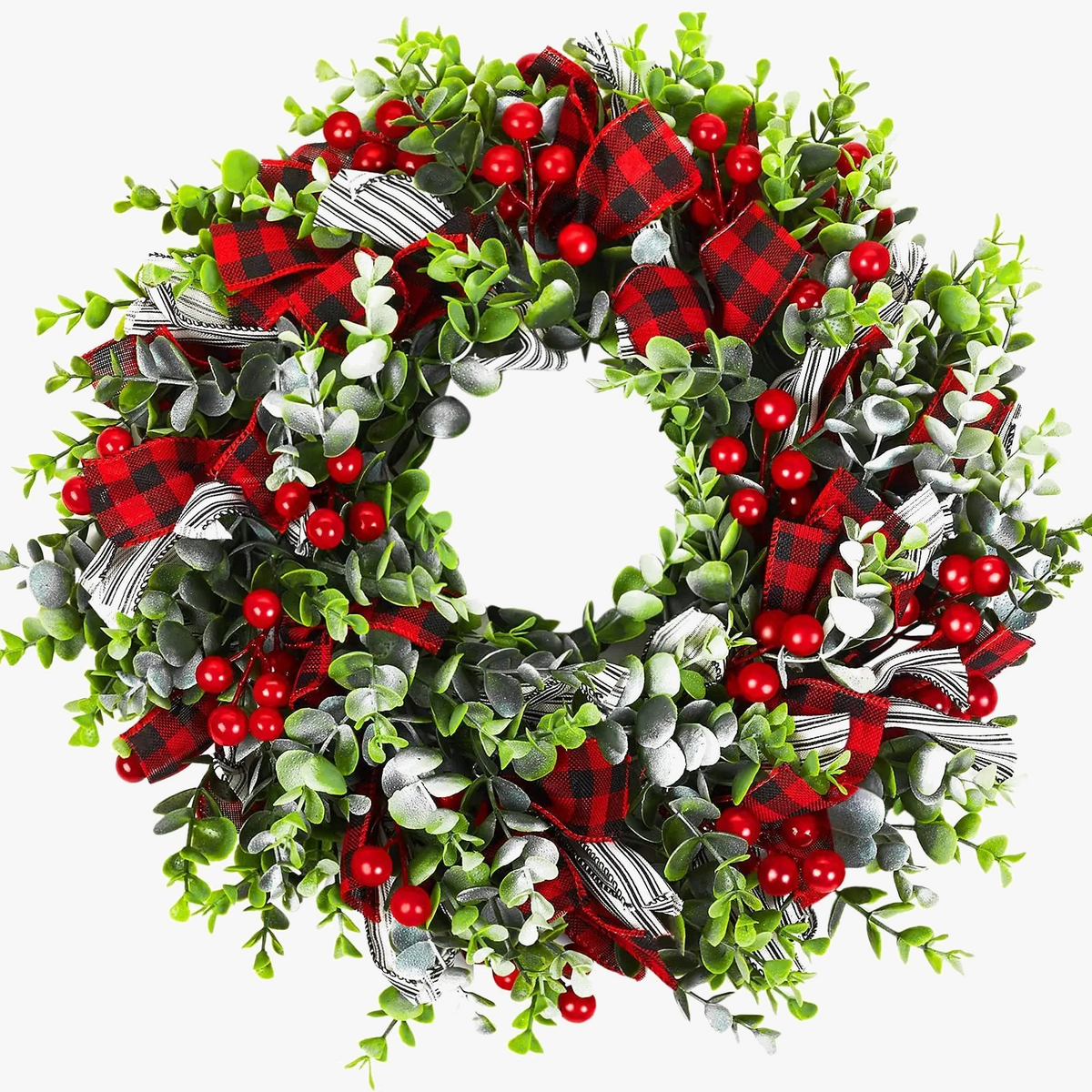 Handmade door wreath for festive decorations