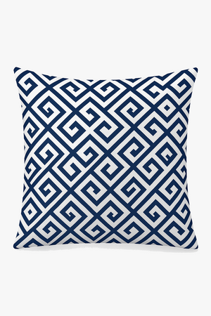 Navy blue geometric decorative cushion cover