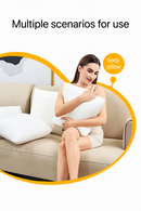 Ultra-comfortable decorative memory foam cushion with white cover