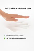 Ultra-comfortable decorative memory foam cushion with white cover