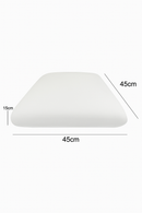Ultra-comfortable decorative memory foam cushion with white cover