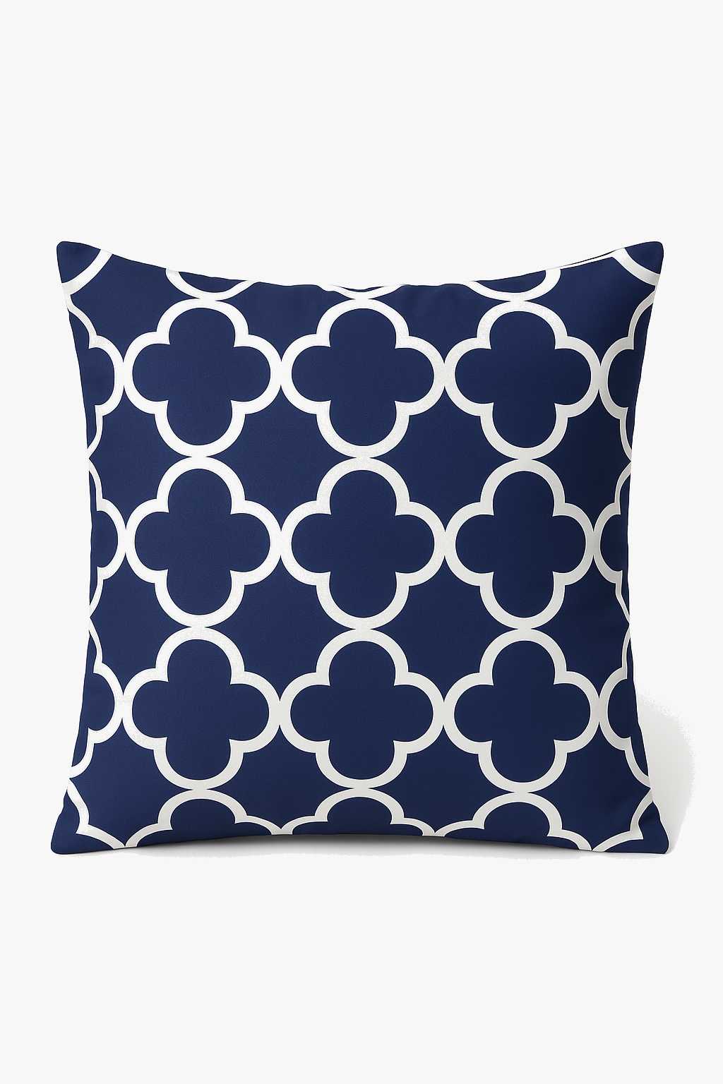 Navy blue geometric cushion for modern decor