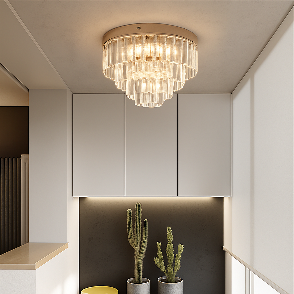 K9 crystal LED modern ceiling and pendant light for kitchen, dining room, or living room